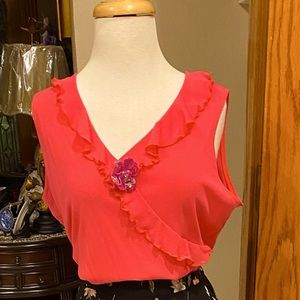 Vintage hot pink blouse by notations size xl made of shear soft fabric